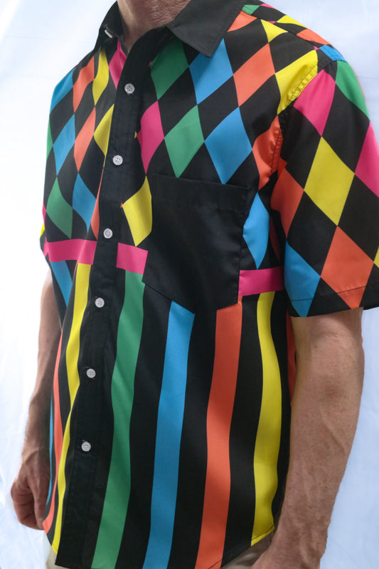 Rainbow Jester Pocket Shirt