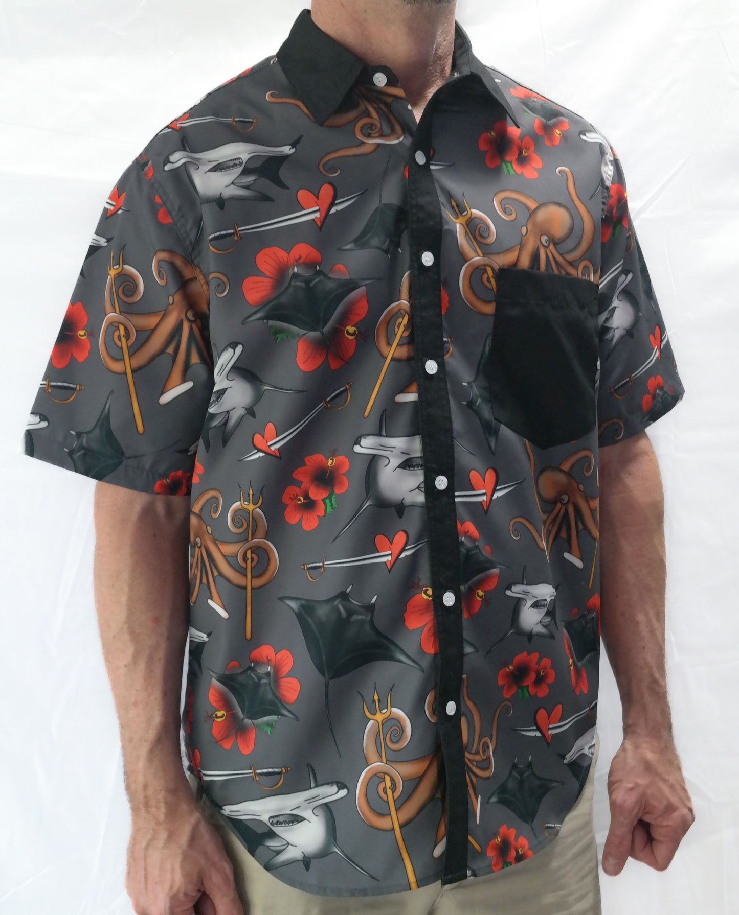 Tattoo Fish Pocket Shirt