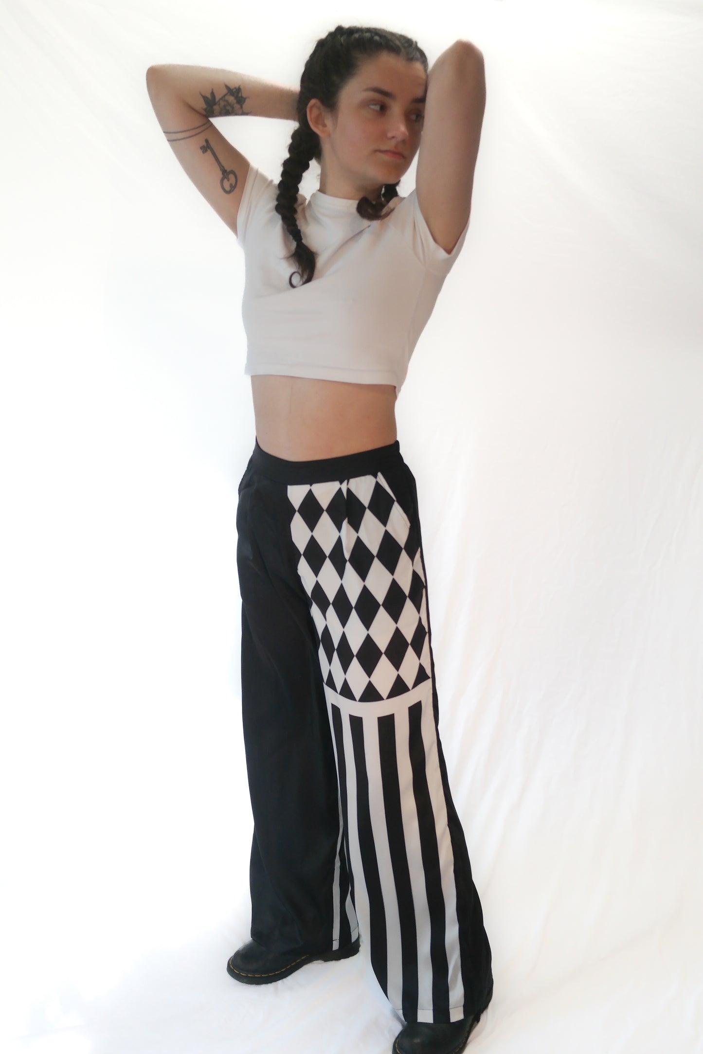 Black and White Jester Trousers