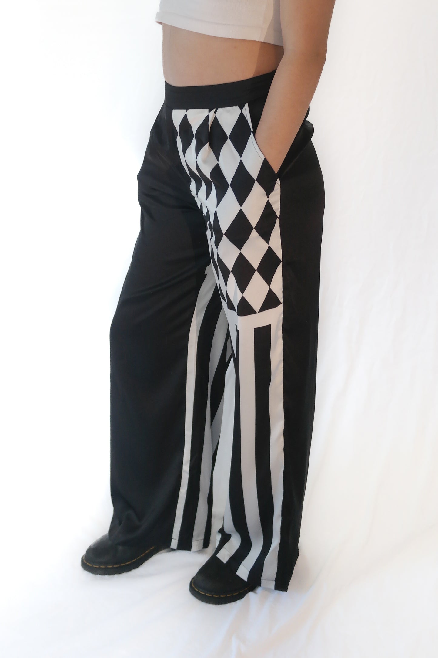 Black and White Jester Trousers