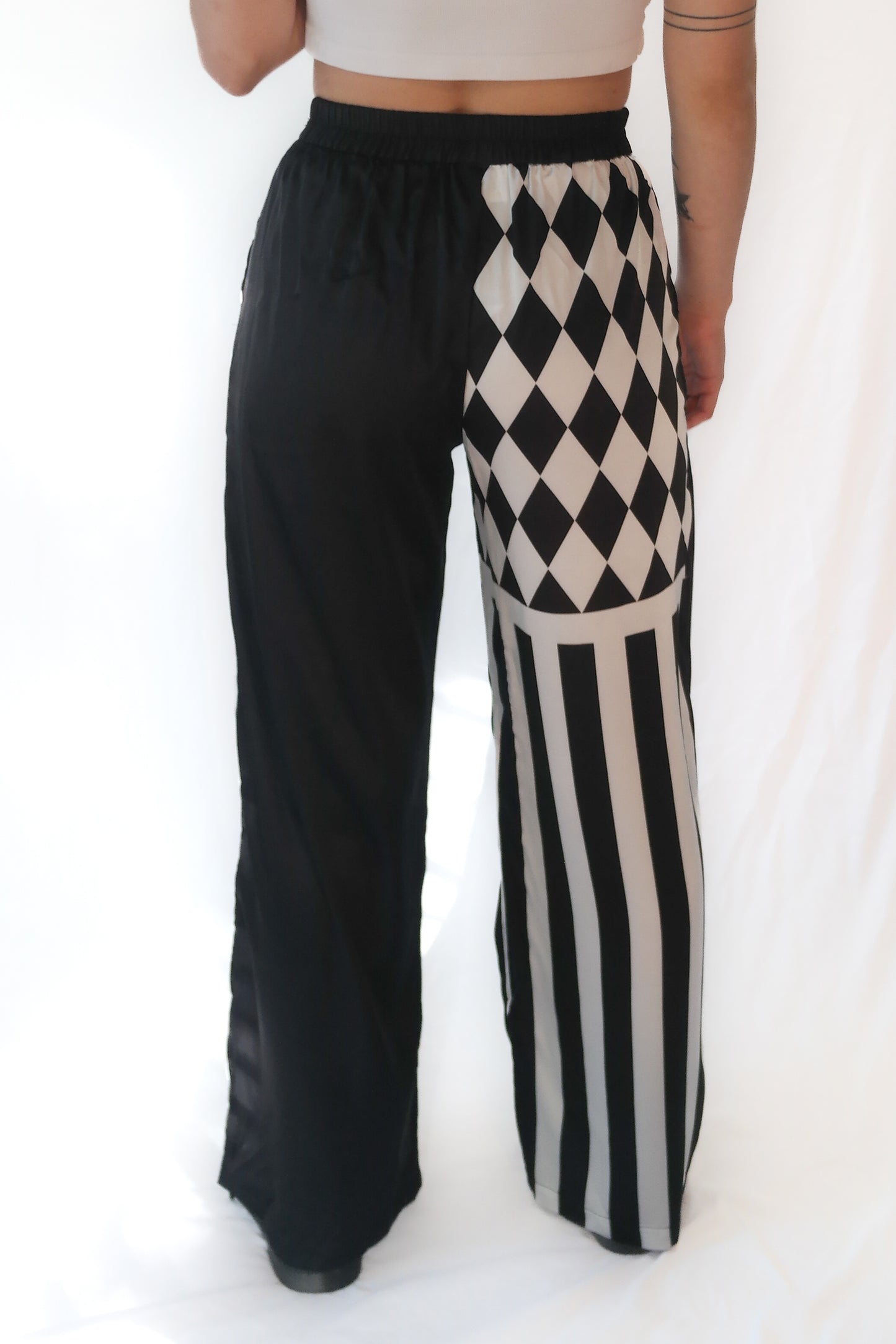 Black and White Jester Trousers