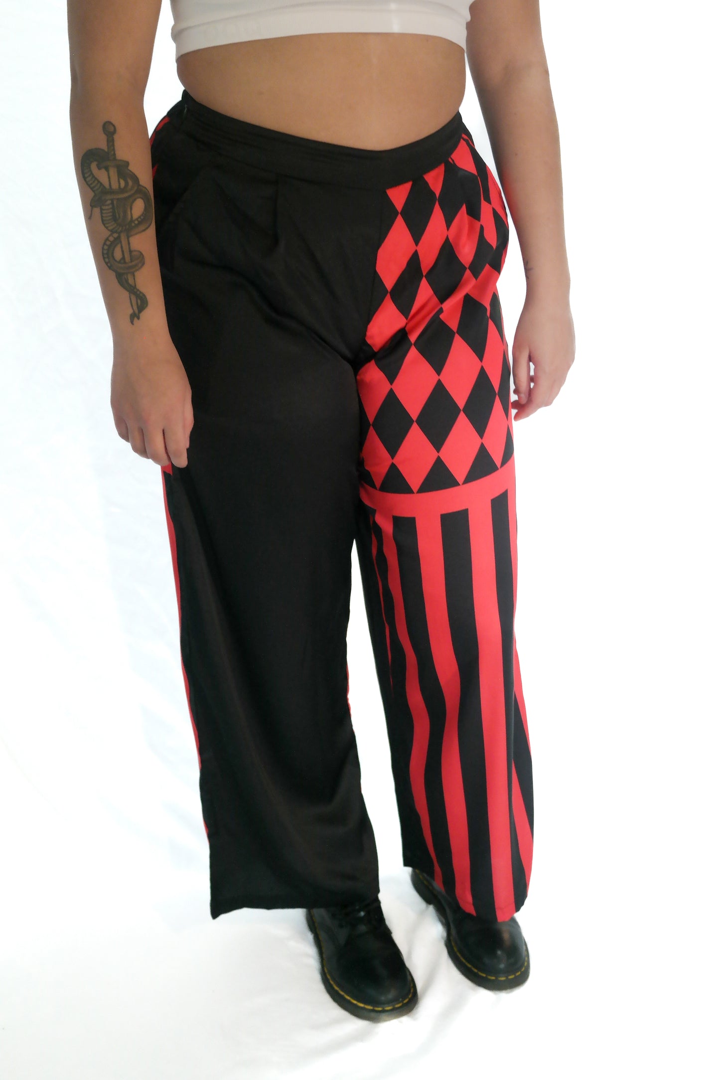 Red and Black Jester Trousers