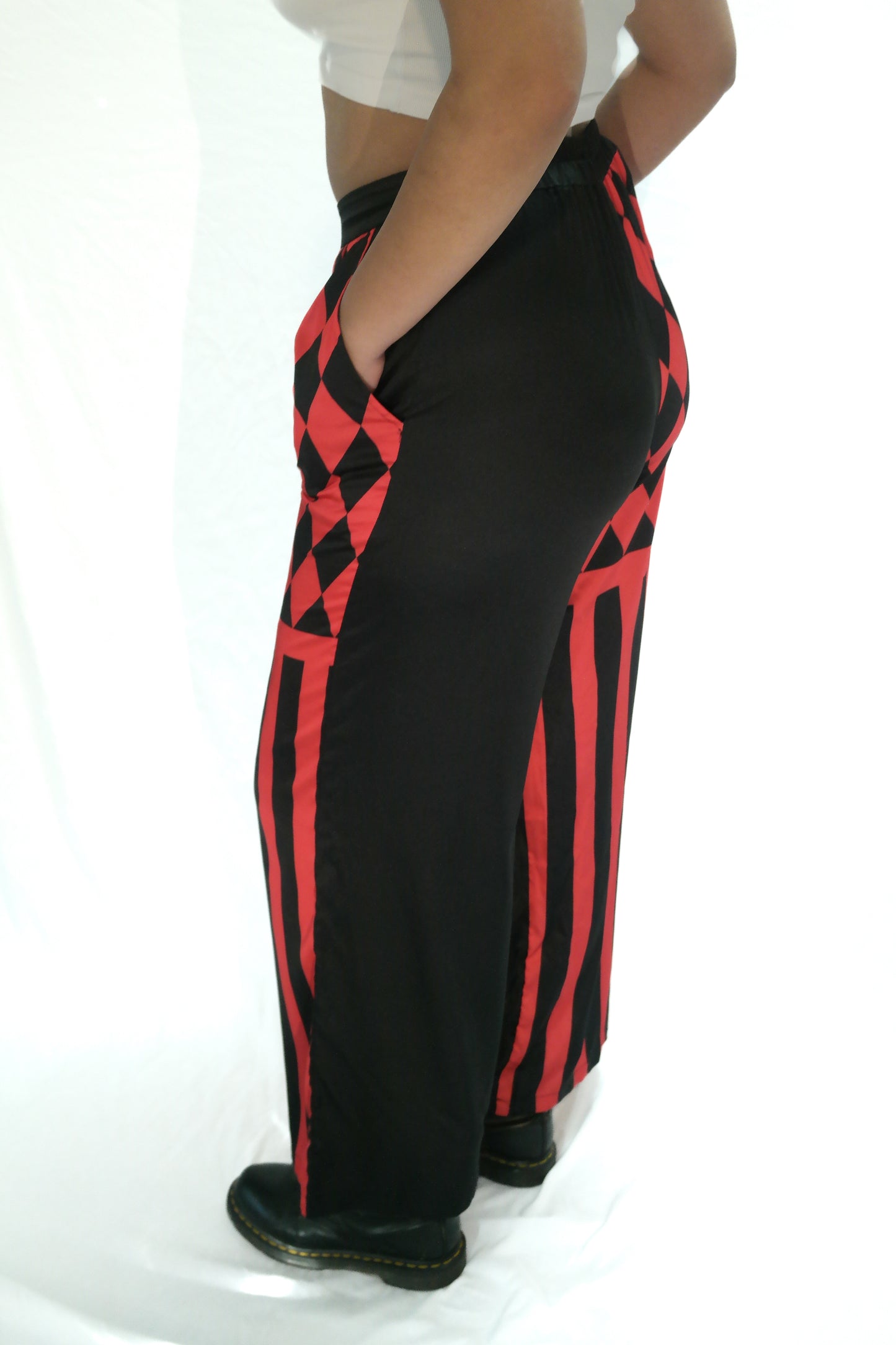 Red and Black Jester Trousers