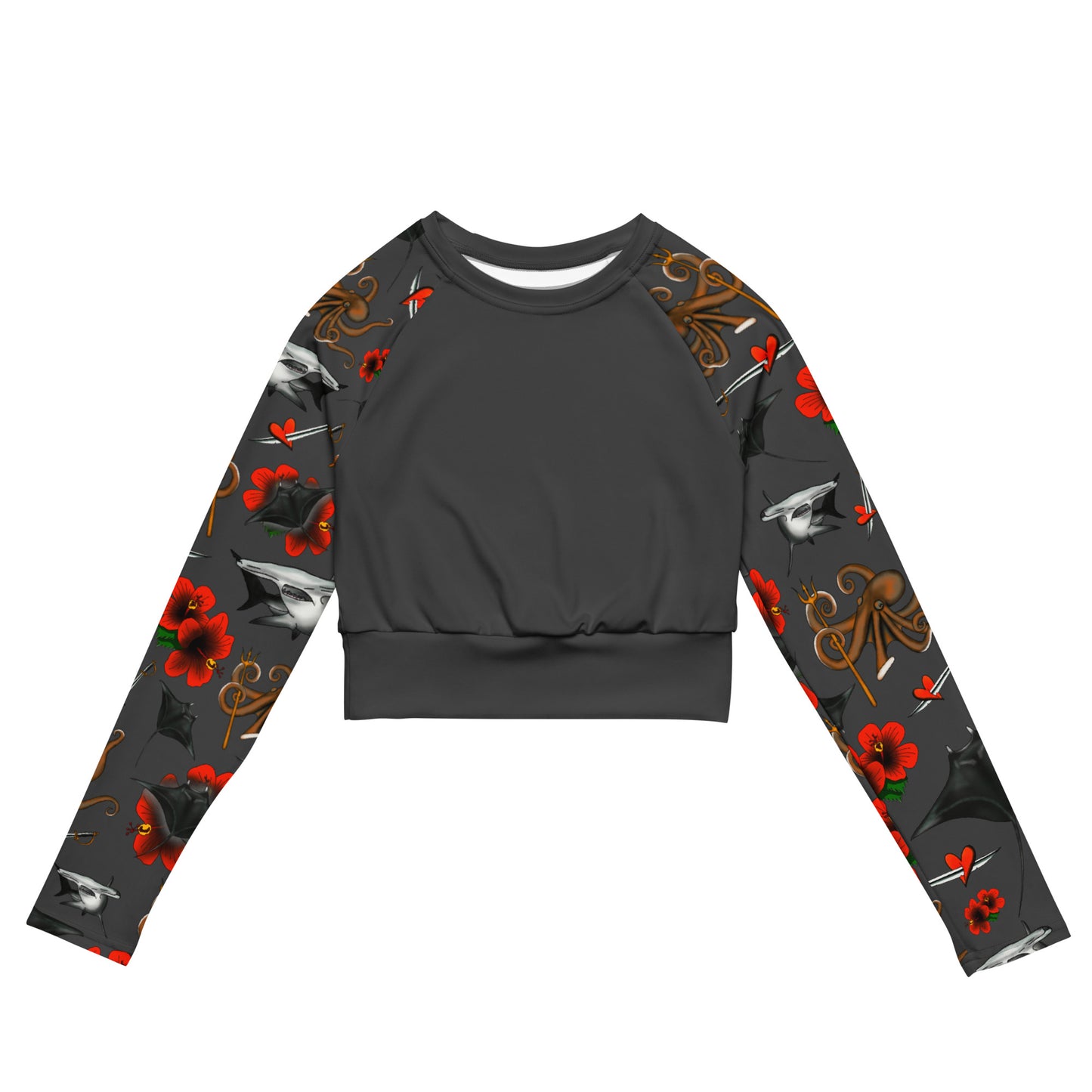 Tattoo Fish Cropped Rash Guard