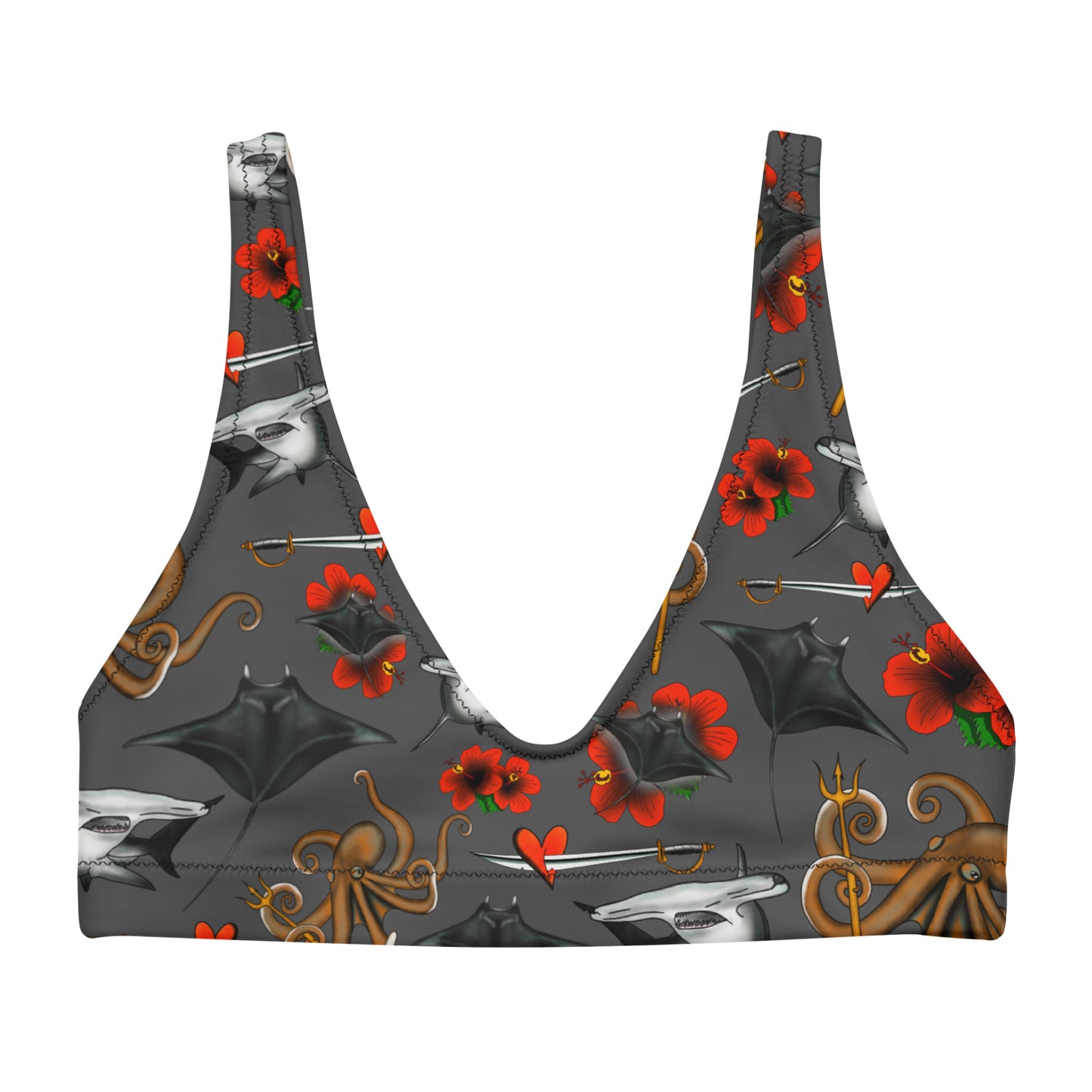 Tattoo Fish Bikini Top